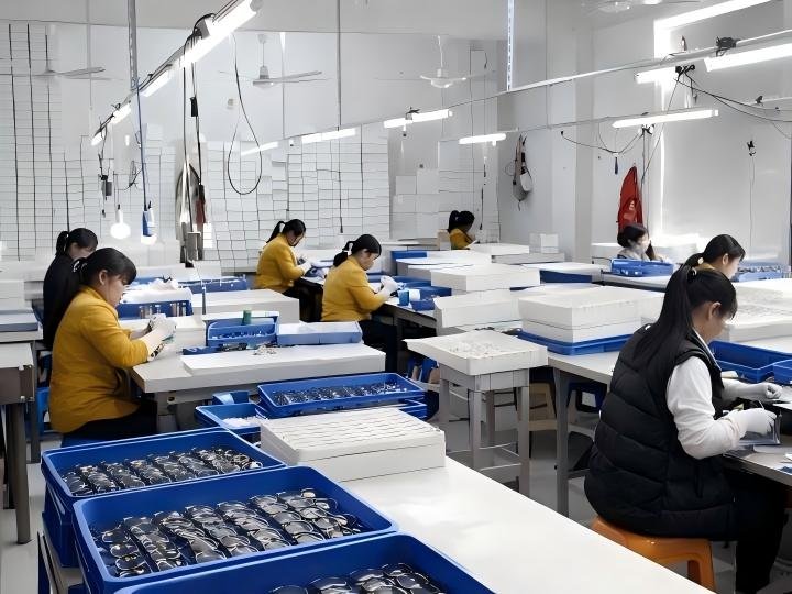 Eyewear frame assembly and inspection workshop in China