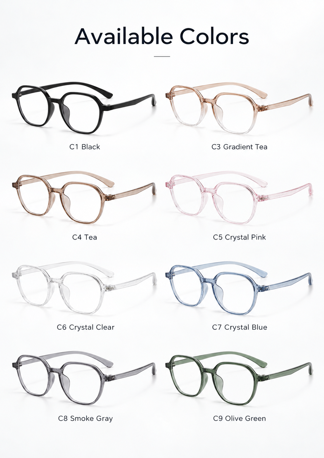 Wholesale optical frames 92133 available colors
